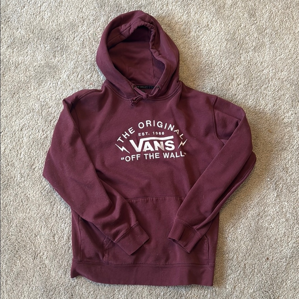 Vans Red Sweater Classic Logo Design